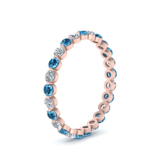 0.75 Ct Round Cut Common Prong Diamond Eternity Band