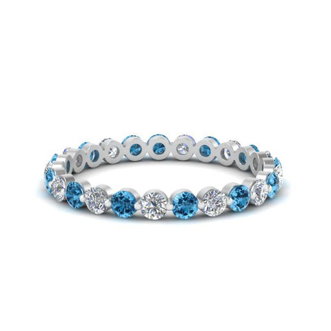0.75 Ct Round Cut Common Prong Diamond Eternity Band