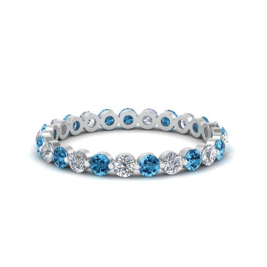 0.75 Ct Round Cut Common Prong Diamond Eternity Band