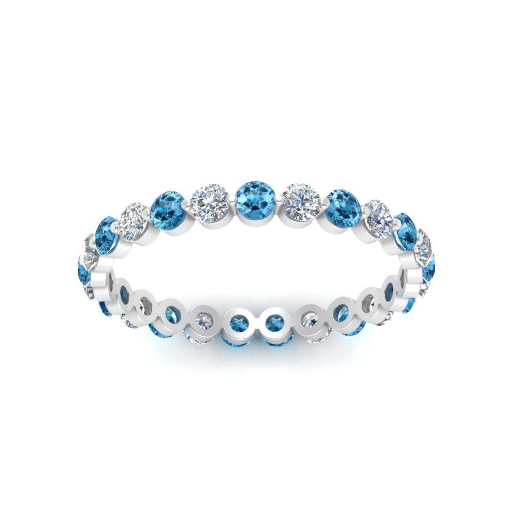 Single Shared Prong Diamond Eternity Ring