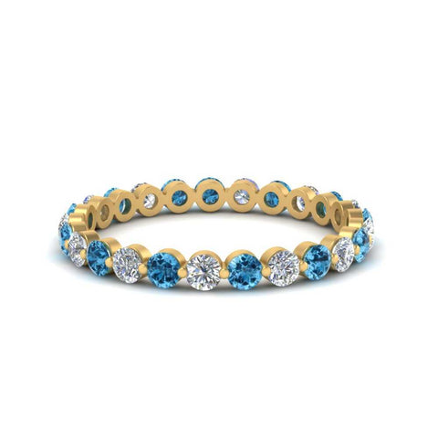 0.75 Ct Round Cut Common Prong Diamond Eternity Band