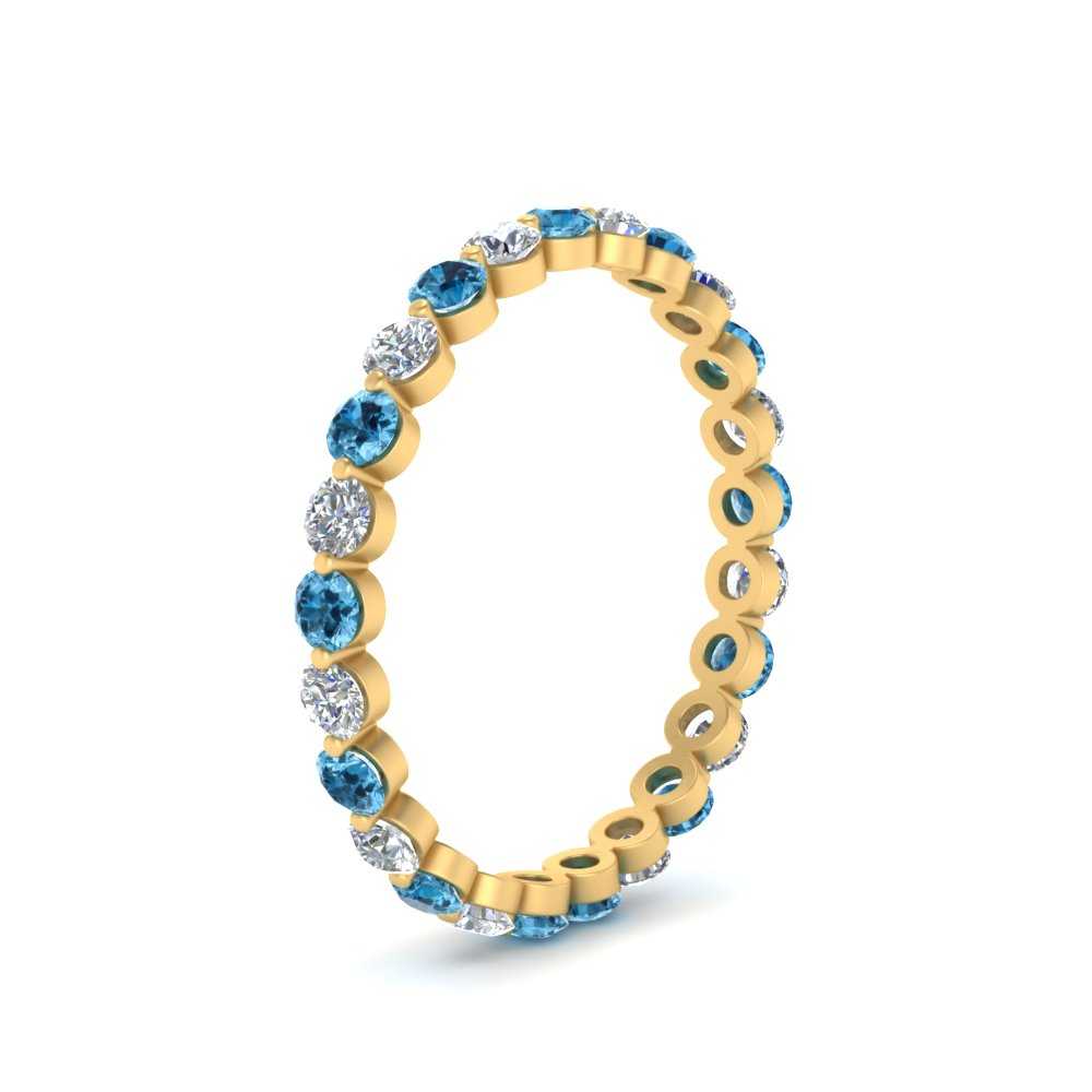 Single Shared Prong Diamond Eternity Ring