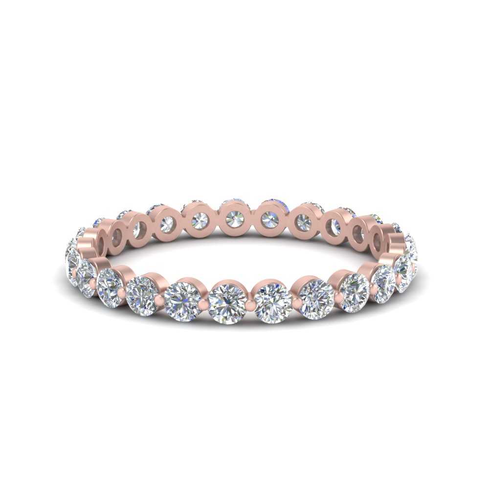 Single Shared Prong Diamond Eternity Ring