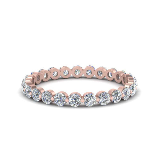 0.75 Ct Round Cut Common Prong Diamond Eternity Band