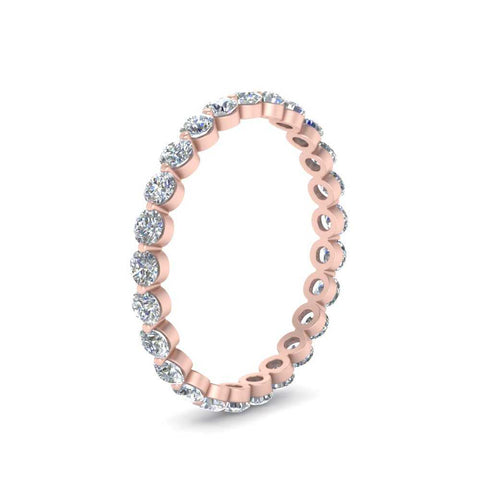 0.75 Ct Round Cut Common Prong Diamond Eternity Band