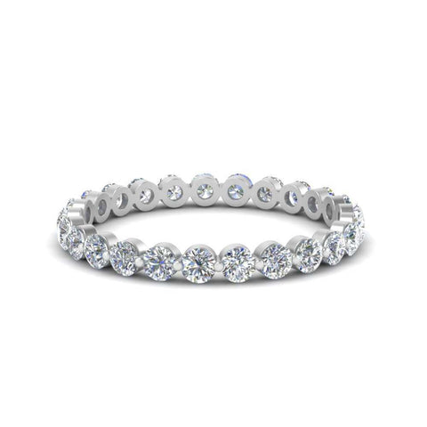 0.75 Ct Round Cut Common Prong Diamond Eternity Band
