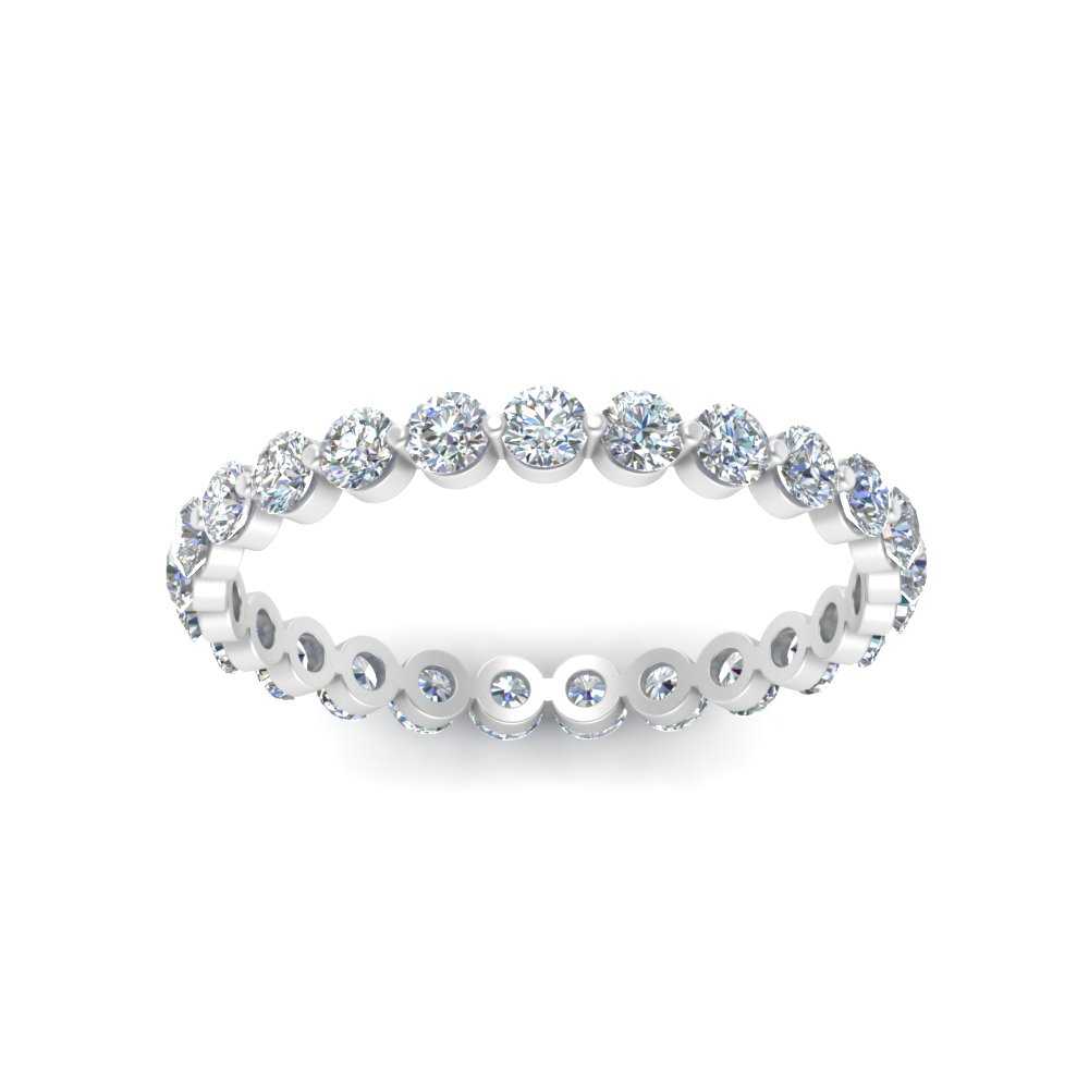 Single Shared Prong Diamond Eternity Ring