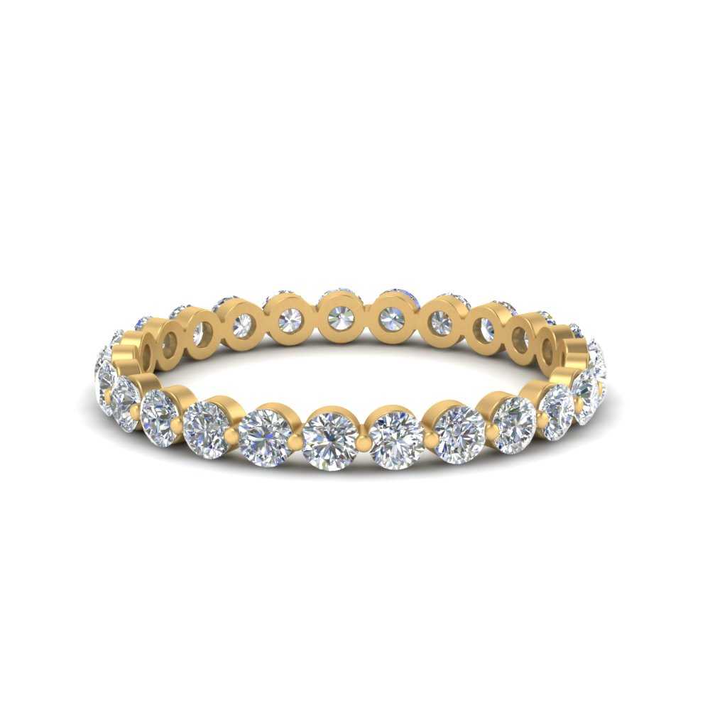 Single Shared Prong Diamond Eternity Ring