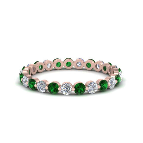 0.75 Ct Round Cut Common Prong Diamond Eternity Band