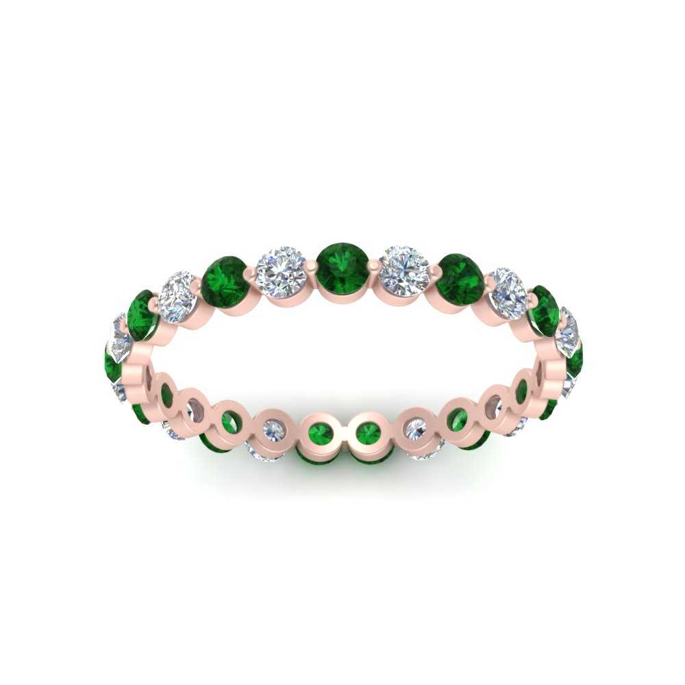 Single Shared Prong Diamond Eternity Ring