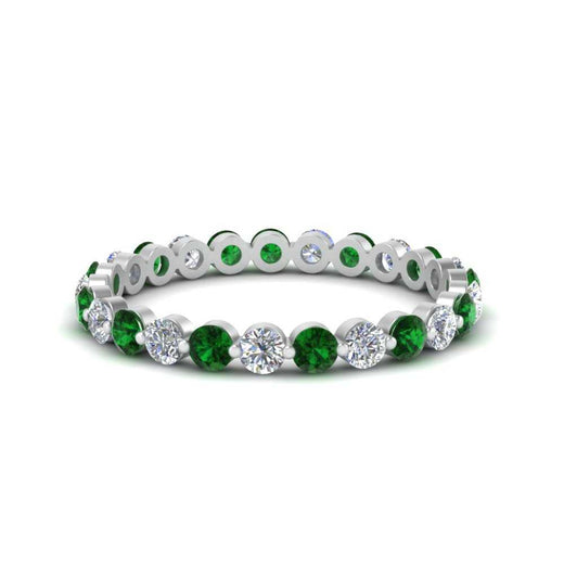 0.75 Ct Round Cut Common Prong Diamond Eternity Band