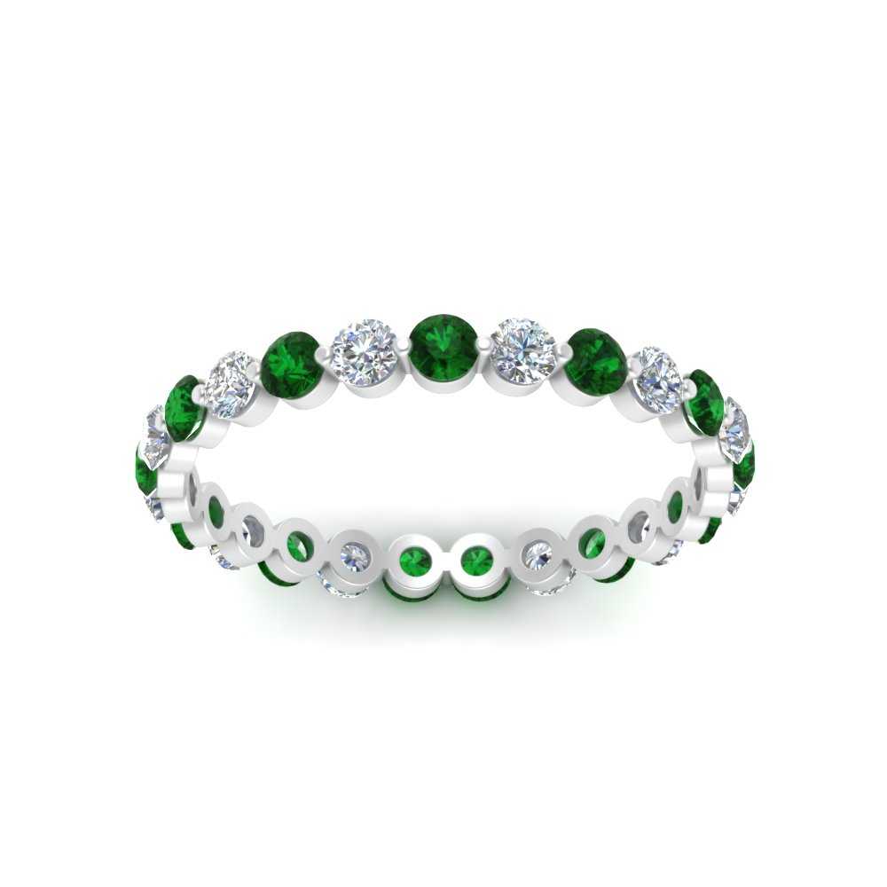 Single Shared Prong Diamond Eternity Ring