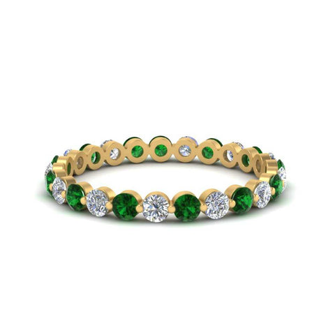 0.75 Ct Round Cut Common Prong Diamond Eternity Band