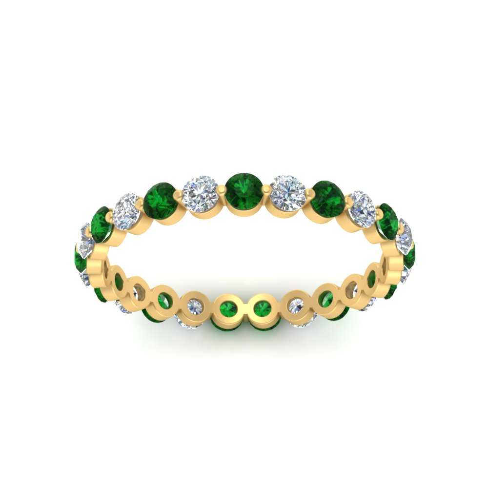 Single Shared Prong Diamond Eternity Ring