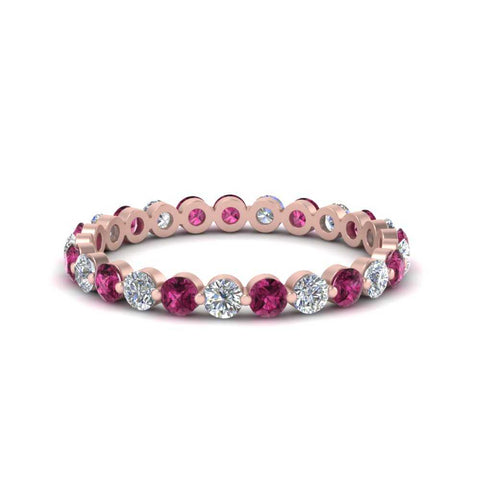 0.75 Ct Round Cut Common Prong Diamond Eternity Band