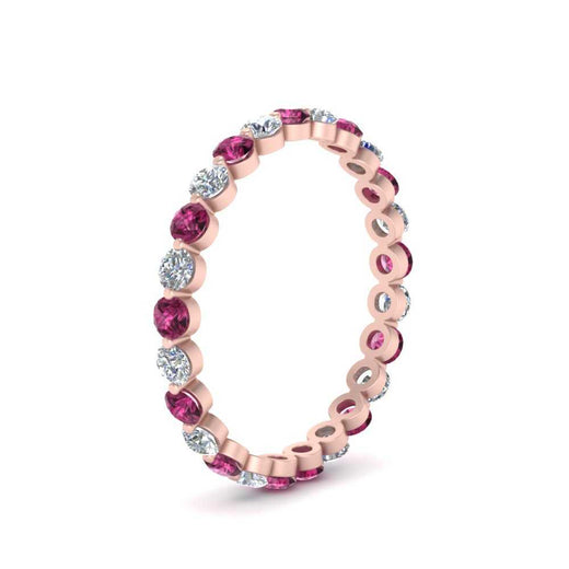 0.75 Ct Round Cut Common Prong Diamond Eternity Band