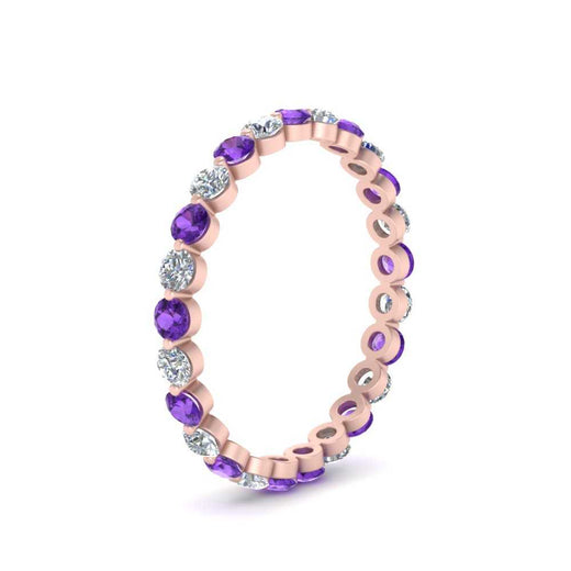 0.75 Ct Round Cut Common Prong Diamond Eternity Band