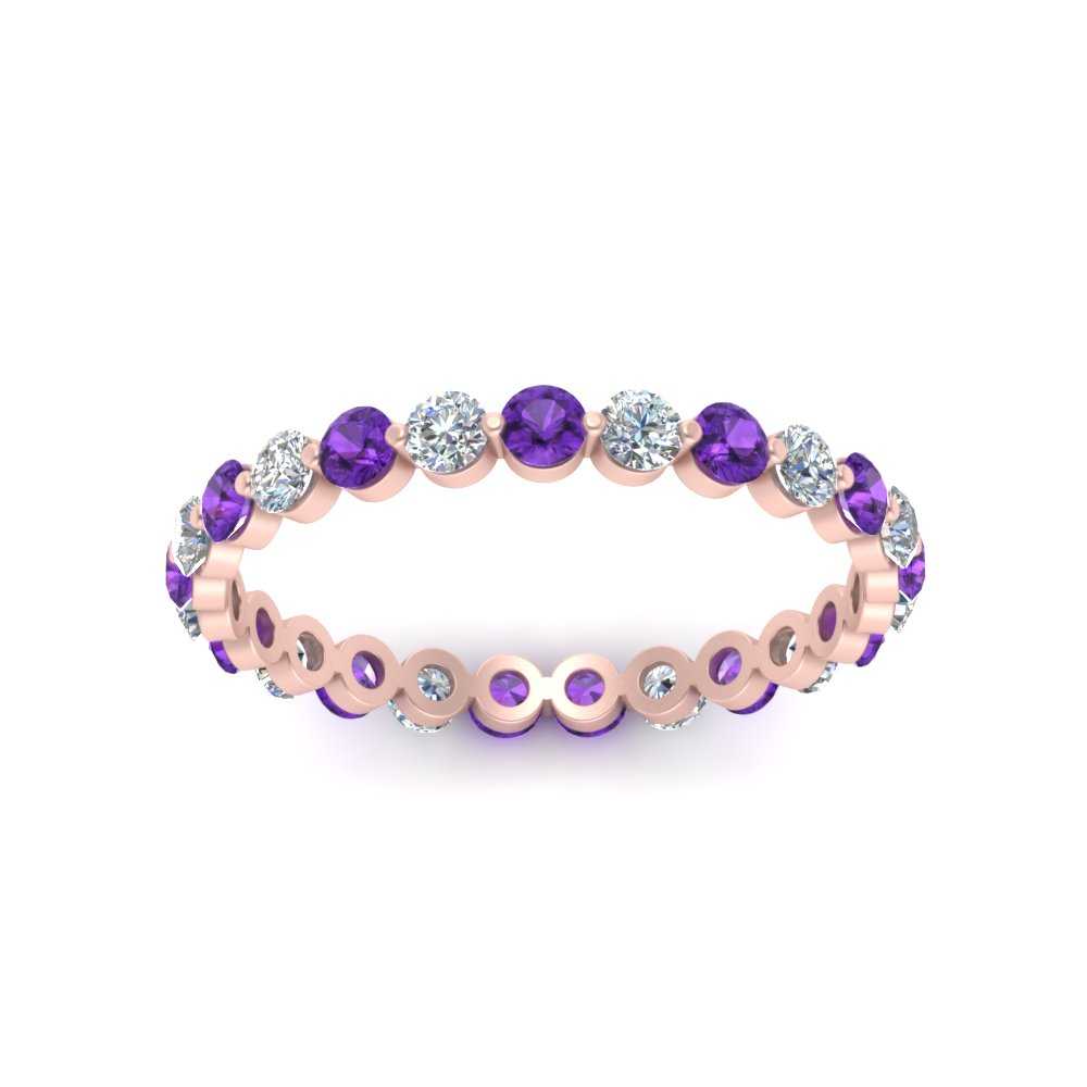 Single Shared Prong Diamond Eternity Ring