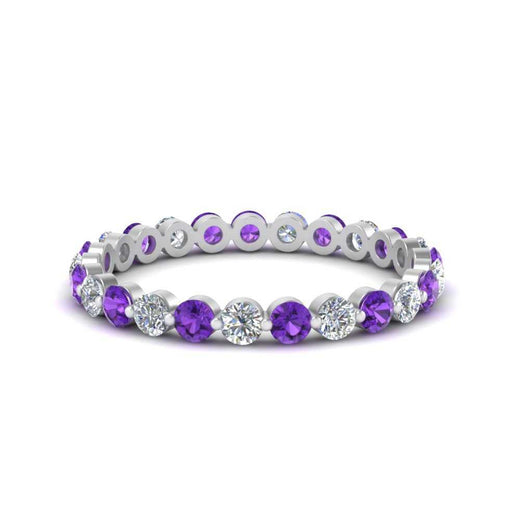 0.75 Ct Round Cut Common Prong Diamond Eternity Band