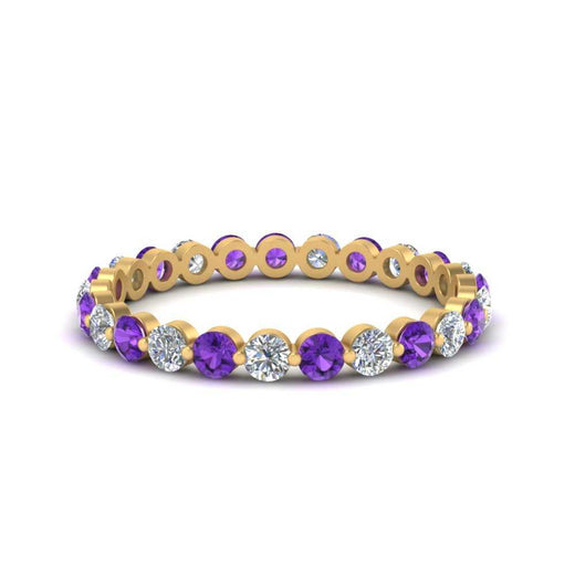 0.75 Ct Round Cut Common Prong Diamond Eternity Band