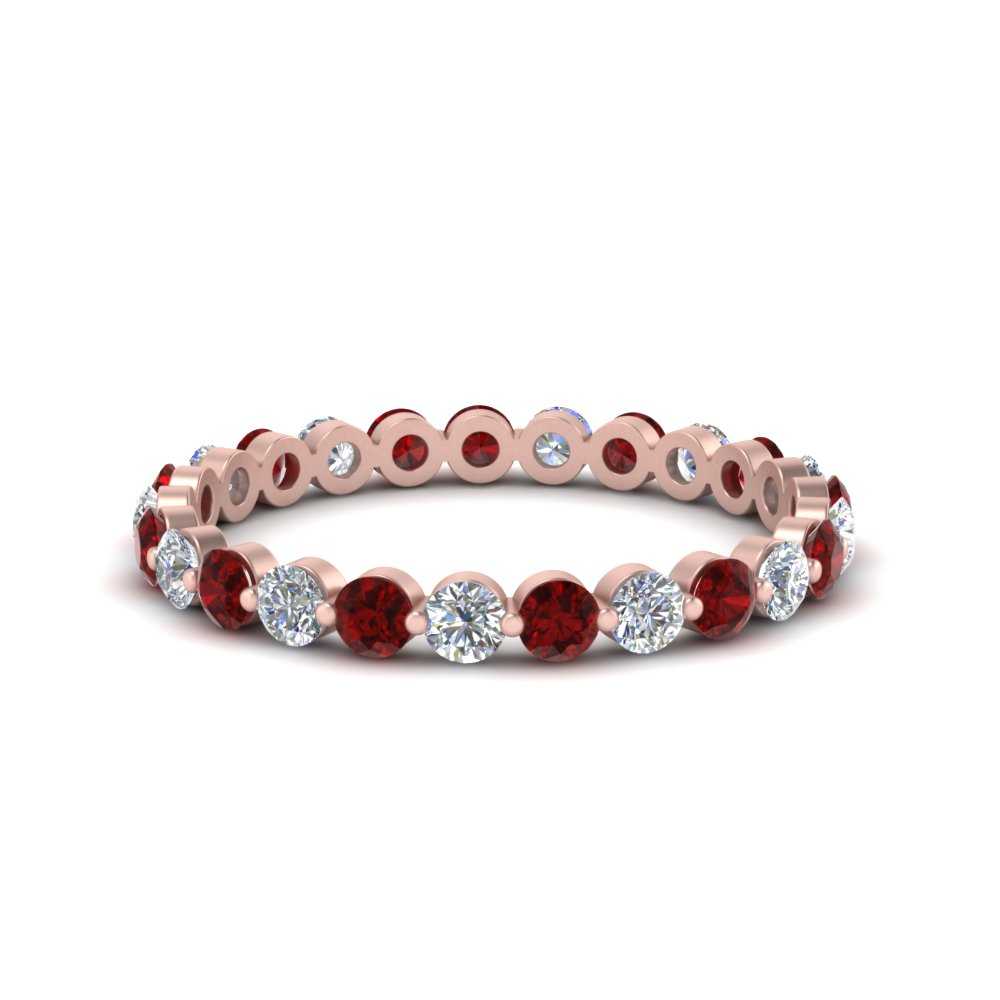 Single Shared Prong Diamond Eternity Ring