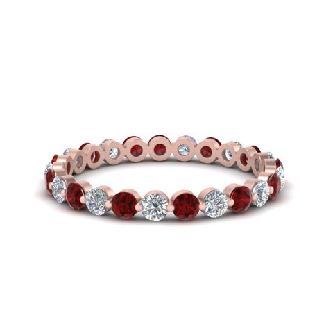 0.75 Ct Round Cut Common Prong Diamond Eternity Band