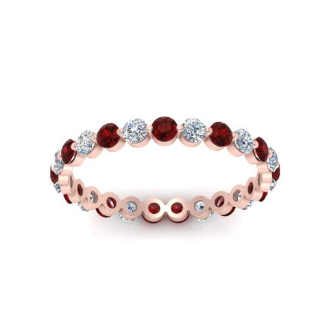 0.75 Ct Round Cut Common Prong Diamond Eternity Band