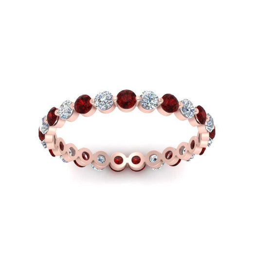 0.75 Ct Round Cut Common Prong Diamond Eternity Band
