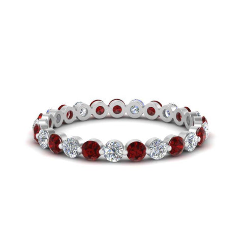 0.75 Ct Round Cut Common Prong Diamond Eternity Band
