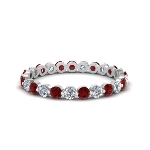 0.75 Ct Round Cut Common Prong Diamond Eternity Band