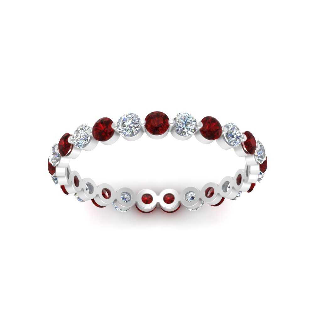 Single Shared Prong Diamond Eternity Ring