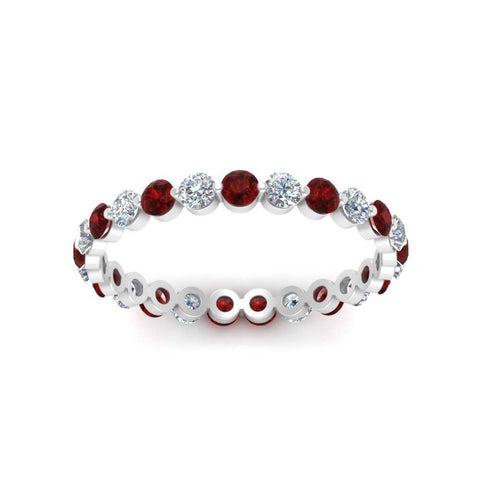 0.75 Ct Round Cut Common Prong Diamond Eternity Band