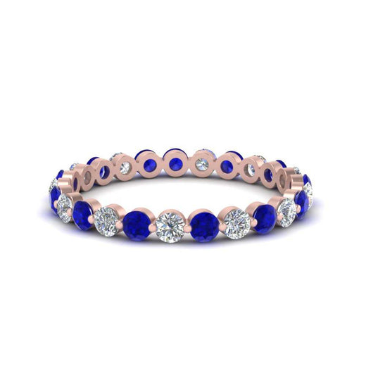 0.75 Ct Round Cut Common Prong Diamond Eternity Band