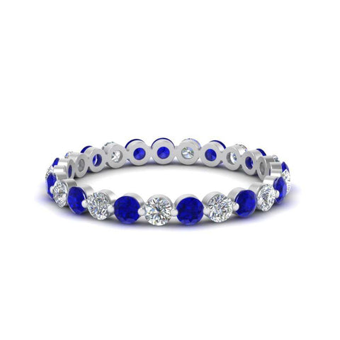 0.75 Ct Round Cut Common Prong Diamond Eternity Band