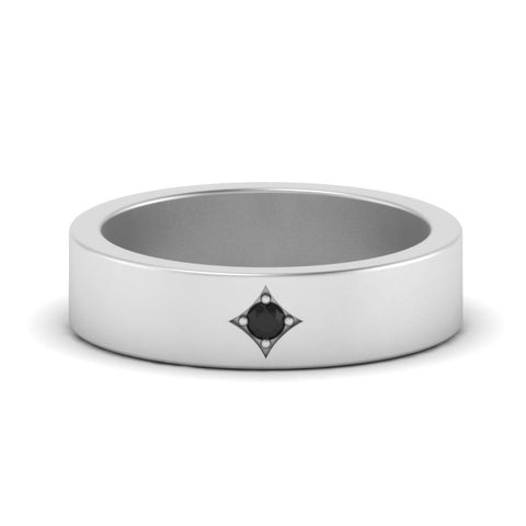 Single Stone Flat Mens Engagement Ring