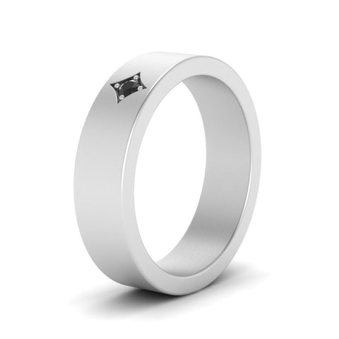 Single Stone Flat Mens Engagement Ring