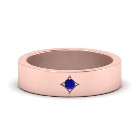 Single Stone Flat Mens Engagement Ring