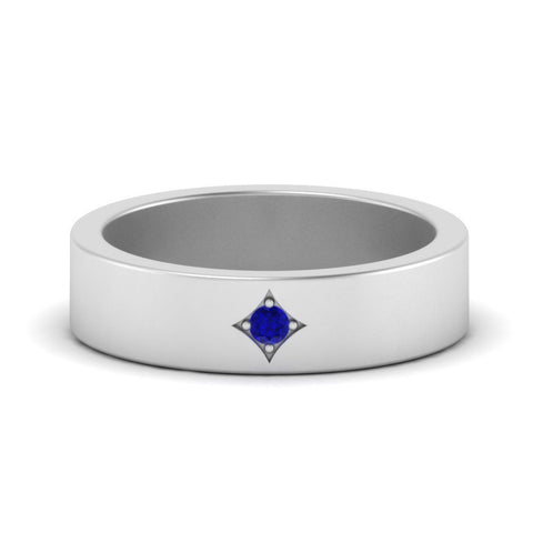 Single Stone Flat Mens Engagement Ring