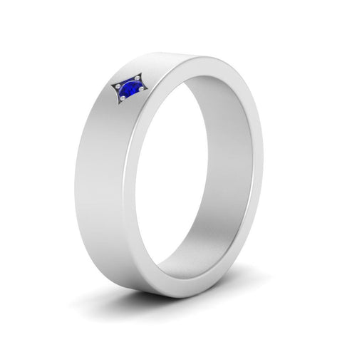Single Stone Flat Mens Engagement Ring