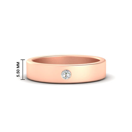 Single Stone Mens Solitaire Wedding Ring