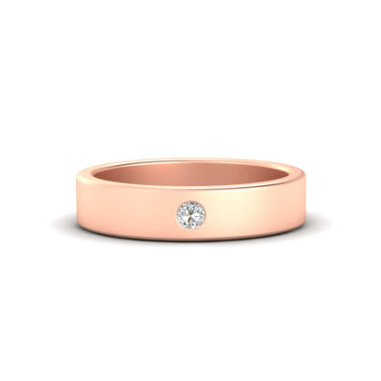 Single Stone Mens Solitaire Wedding Ring