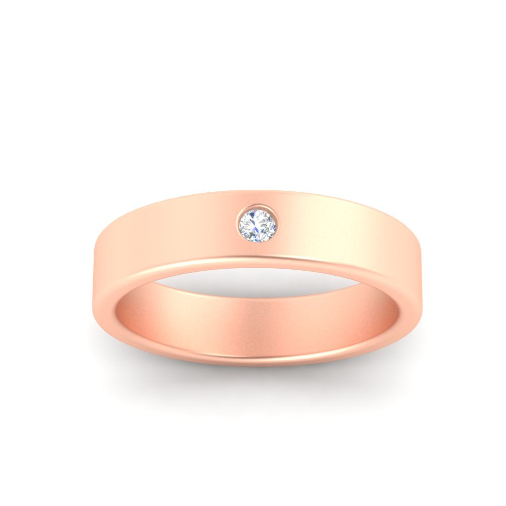 Single Stone Mens Solitaire Wedding Ring