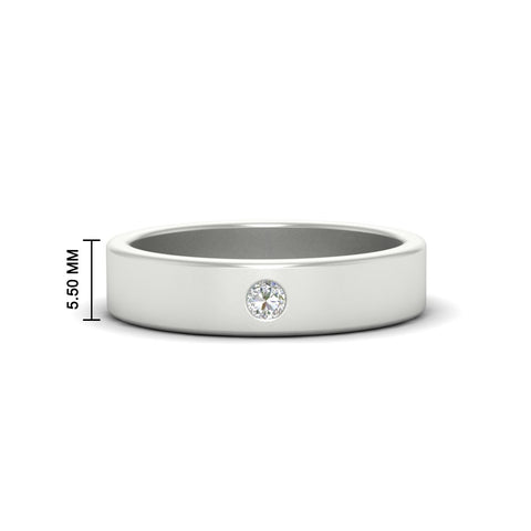 Single Stone Mens Solitaire Wedding Ring