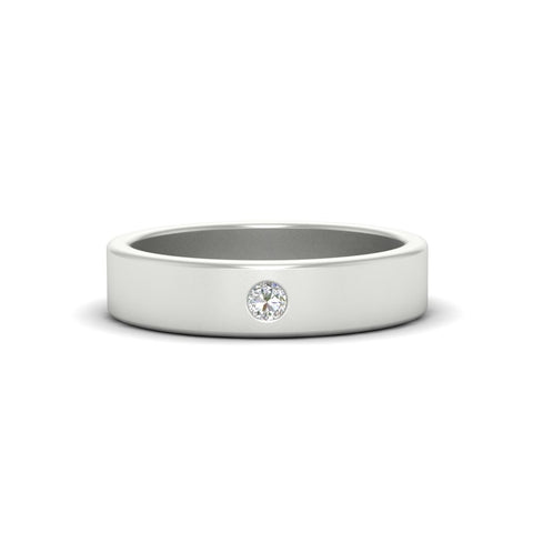 Single Stone Mens Solitaire Wedding Ring
