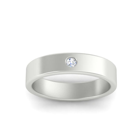 Single Stone Mens Solitaire Wedding Ring