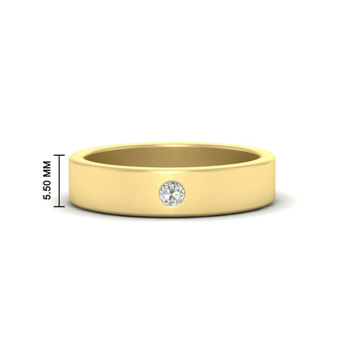 Single Stone Mens Solitaire Wedding Ring