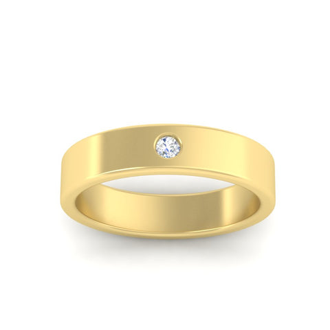 Single Stone Mens Solitaire Wedding Ring