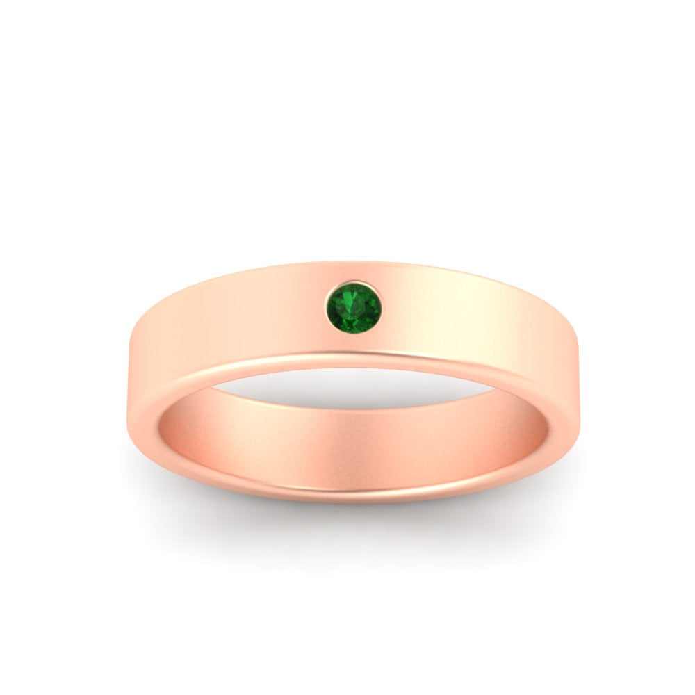 Single Stone Mens Solitaire Wedding Ring