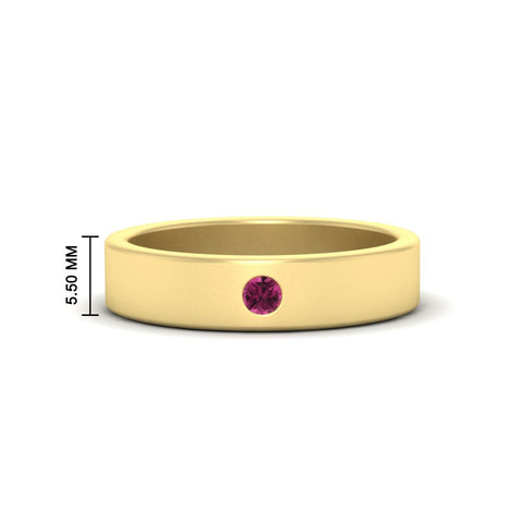 Single Stone Mens Solitaire Wedding Ring