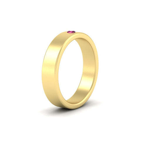 Single Stone Mens Solitaire Wedding Ring